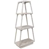 Dekoleidenschaft Steckregal Pyramide 3 Ebenen 132 x 0 x 0 cm Weiß