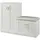 [en.casa] Løten 120 x 97 x 36 cm mit Sitzbank weiß / weiß