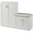 [en.casa] Løten 120 x 97 x 36 cm mit Sitzbank weiß / weiß