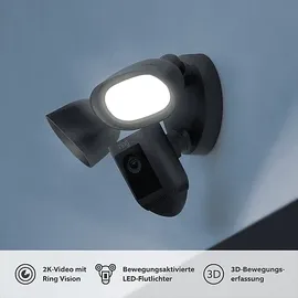 Ring Floodlight Cam Wired Pro Schwarz