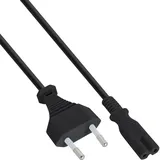 InLine Netzkabel, Netzstecker auf Euro 8 C7 Stecker, 2m