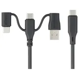 Renkforce USB-Ladekabel USB 2.0 USB-C® 0.50 m Schwarz RF-6615906