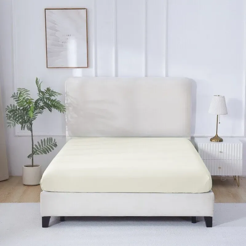 MEROPE, Nylon/Spandex Spannbettlaken mit kühlendem Effekt, 200x200+30cm, beige, 1 Stück