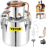 Vevor Distillieranlage Moonshine, 50 L Wasser Alkohol Destillierer Moonshine Φ 40 x 40 cm Kesselfass-Größe, Moonshine Still Distiller mit zweifacher Temperaturregelung, Destilliergerät Alkohol