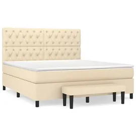 vidaXL Boxspringbett 160 x 200 cm Creme