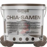GiDeli Chia-Samen 1kg im Eimer - Rein pflanzlich, ohne Zusätze - Vegane Proteinquelle mit Omega-3 (ALA) - Naturbelassen & Ballaststoffreich - Für Chia-Pudding, Müsli, Smoothies & Backwaren