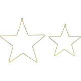OEM Stern Deko Metall 20 cm / 28 cm Gold