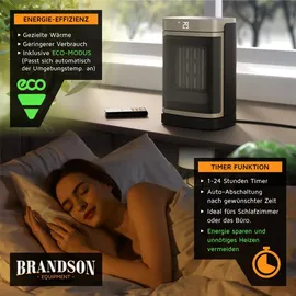 Brandson Heizlüfter 1500 W Gold/Schwarz