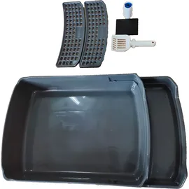 Dehner Premium Katzentoilette Jolie, inkl. abnehmbarer Haube, ca. 69 x 42 x 41 cm, grau