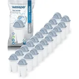 Wessper Classic Filterkartuschen für hartes Wasser passend für Brita Classic Wasserfilterkartuschen, Pack 20