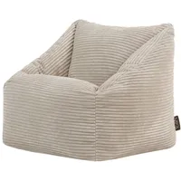 I.C.O.N. icon Sitzsack Beige, Textil, 100 L, 1-Sitzer, Freiform, 55x44x55 cm, Hergestellt in Deutschland, Oeko-Tex® Standard 100, Reach, Wohnzimmer, Hocker, Sitzsäcke, Kindersitzsäcke