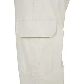 URBAN CLASSICS Organic Stretch Cargo Hochtaillierte Jeans Off White Raw 26