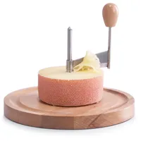 Zeller Käsebrett Edelstahl 1-tlg. Ø:22 cm Braun