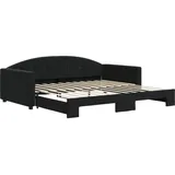vidaXL Tagesbett 100 x 200 cm Schwarz