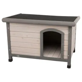 Trixie Hundehütte Classic mit Flachdach grau
