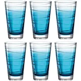 LEONARDO HOME 026832 Trinkglas VARIO STRUTTURA 6er-Set 280 ml blau,