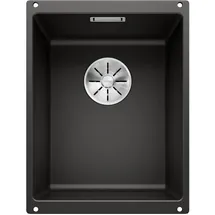 Blanco Subline 320-U links Unterbau schwarz Handbetätigung 350 x 460 mm