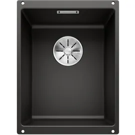 Blanco Subline 320-U links Unterbau schwarz Handbetätigung 350 x 460 mm