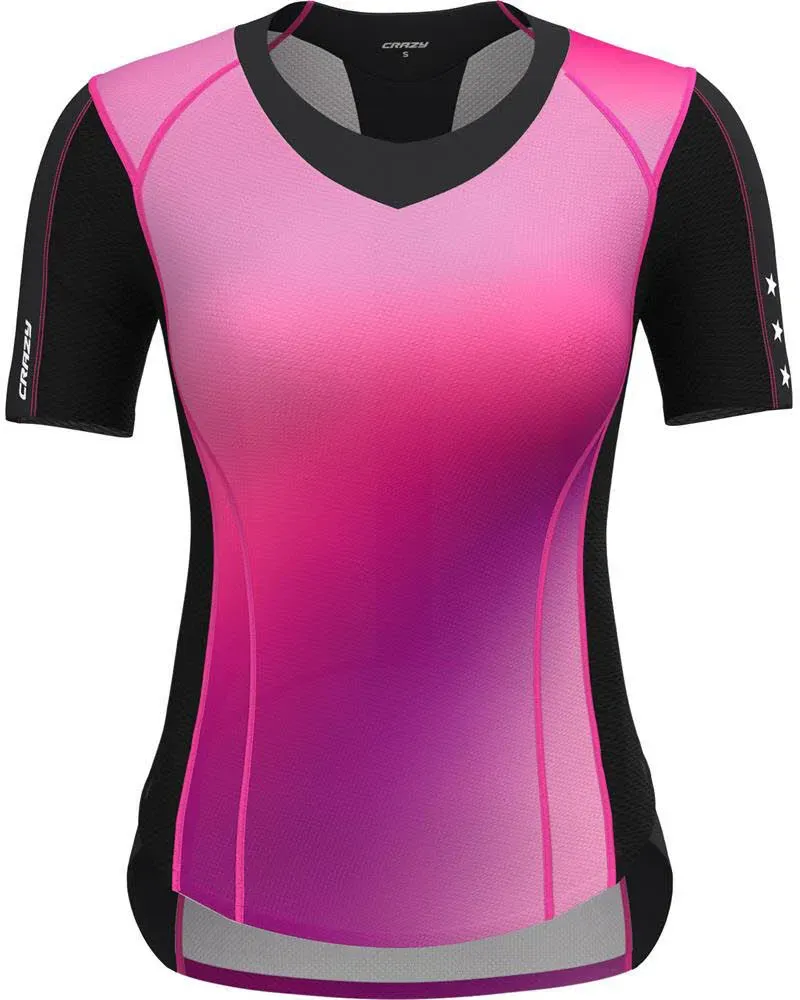 Crazy Idea SHIRT OXYGEN Damen T-Shirt Funktionsshirt pop L pink