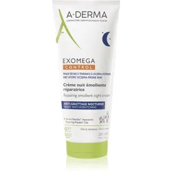 A-Derma Exomega Control Repairing Emollient Night Cream regenerierende Nachtcreme gegen Kratzen 200 ml