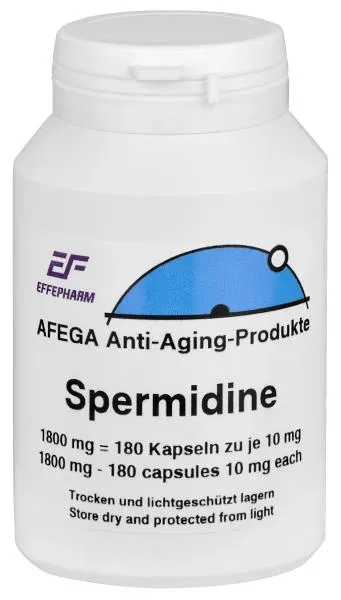 1800 mg Spermidin in 180 Kapseln zu je 10 mg (Halb-) Jahres-Ration - Auslaufendes Produkt