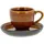 Bitz Espressotasse mit Untertasse 7 cl amber/schwarz