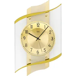 Funkwanduhr modern bedrucktes Mineralglas - AMS Modell: 5515