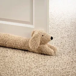 Textino Zugluftstopper Hund 'Lucky' 90 cm Whitecap Gray - Beige