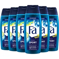 FA Duschgel Duschpflege Sport, vitalisierend-frischer Duft, 6x 250 ml, 6-tlg., milde & vegane Formel