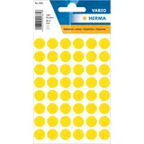 Herma Markierungspunkte Durchmesser: 13 mm, gelb, 240 Stück, Ø 48 pro Bogen, selbstklebend, für Kalender Planer Basteln, matt, blanko Papier Farbpunkte Kleinpackung