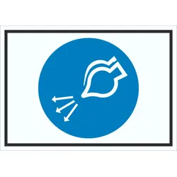 HB-Druck Luftversorgung einschalten beim Aussetzvorgang Symbol Schild A4 (210x297mm)