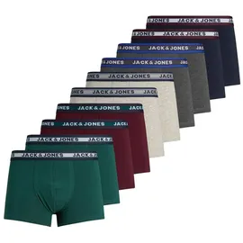 JACK & JONES Solid Trunks grey/dark grey melange XXL 10er Pack