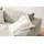 KAWOLA Big Sofa MADELINE mit Holztablett natur für Armlehne Cord steingrau