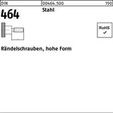 Industrial Quality Supplies DIN 464 Rändelschraube hohe Form VG M6x25 Stahl blank