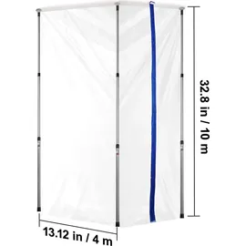 Vevor Staubschutztür Staubschutzwand 230 x 120 cm, Bautür Staubschutztür Magnetverschluss Zuverlässigste Staubschutz, Baustellentür für Renovierungen & Umbauten, Verstellbarer Ständer 1,1-3,6 m
