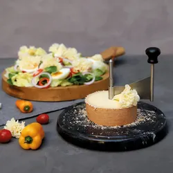 Boska Käseschaber Marmor - Tete de Moine Hobel - Für Tete de moine Käse / Girolle Käse - mit Luxuriöser Marmorplatte - Schwarz