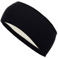modAS Stirnband Unisex Winter Headband - Kopfband Ohrenwärmer aus Wolle schwarz