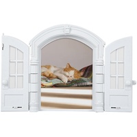 Katzentür für Fenster | Französische Tür ohne Klappe für Kätzchen - Innentür für Katzen, Hunde, Kätzchen im Badezimmer, Keller, Waschküche Pacienjo
