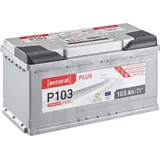 Accurat Plus Autobatterie 103Ah 12V Starterbatterie statt 100Ah 105Ah Batterie