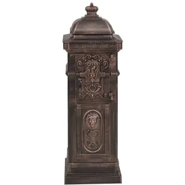 vidaXL Säulenbriefkasten Vintage-Stil bronze