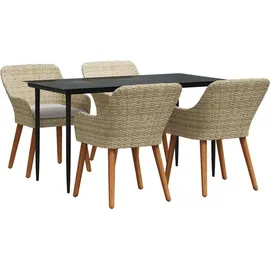 vidaXL Garten Essgruppe 5-tlg. Beige