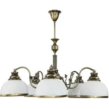 Licht-Erlebnisse Marlow 1 E27 quadratisch Messing antik/weiß
