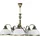 Licht-Erlebnisse Marlow 1 E27 quadratisch Messing antik/weiß