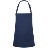 KARLOWSKY Kochschürze, Kurze Latzschürze Basic mit Schnalle und Tasche (One Size)