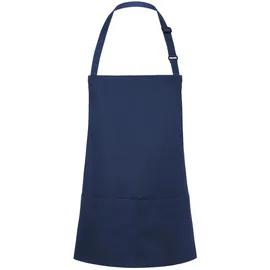 KARLOWSKY Kochschürze, Kurze Latzschürze Basic mit Schnalle und Tasche (One Size)