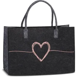 Punta  Filz-Shopper 45 cm 24 l - Schwarz