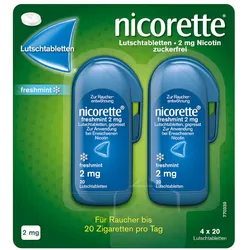 nicorette 2 mg Nikotinlutschtabletten freshmint für Raucher zum Aufhören