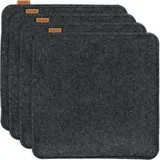 MIQIO 4 er Set Sitzkissen 4 Sitzauflage mit Antirutschnoppen 35 x 35 cm