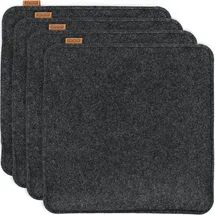 MIQIO 4 er Set Sitzkissen 4 Sitzauflage mit Antirutschnoppen 35 x 35 cm