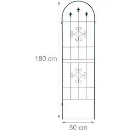 Relaxdays Rankgitter 180 x 50 cm Dunkelgrün